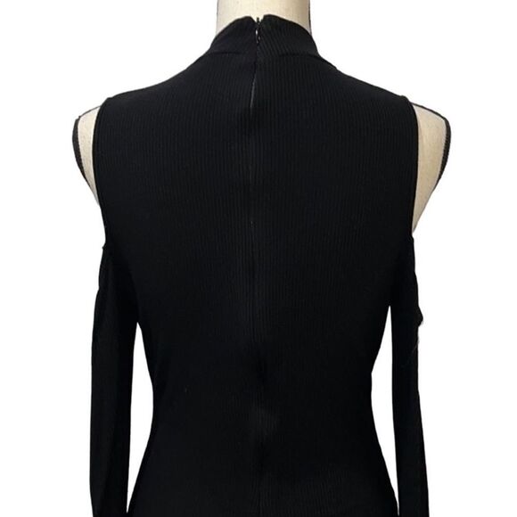 FTF Cold-Shoulder Ribbed Mini Bodycon Dress - Picture 8 of 11